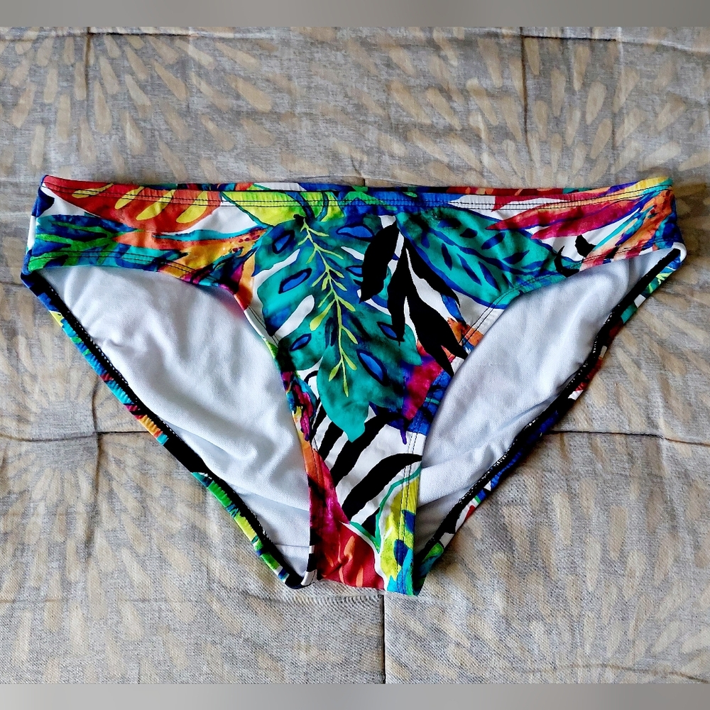 Lauren Ralph Lauren Multicolor Tropical Bikini Bottom Size L